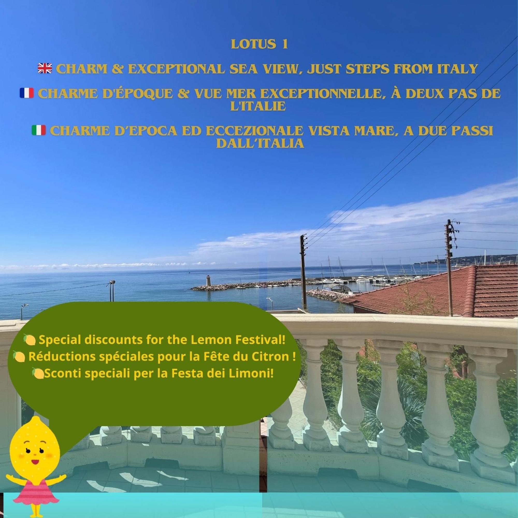 Apartamento 10' Monaco - 10' Italia - Incantevole Vista Mare